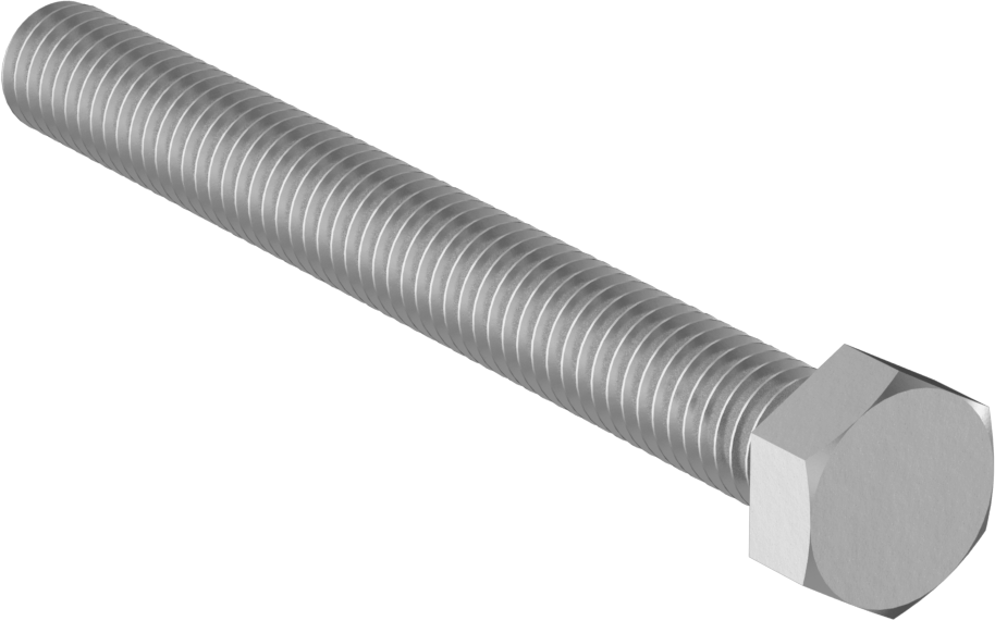 Altıgen Başlı Vida, 2024 Alüminyum, 3/8"-16 Diş, 3-1/2" Uzunluk