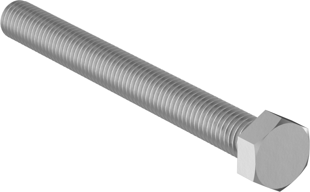 Altıgen Başlı Vida, 2024 Alüminyum, 1/2"-13 Diş, 5 inç Uzunluk