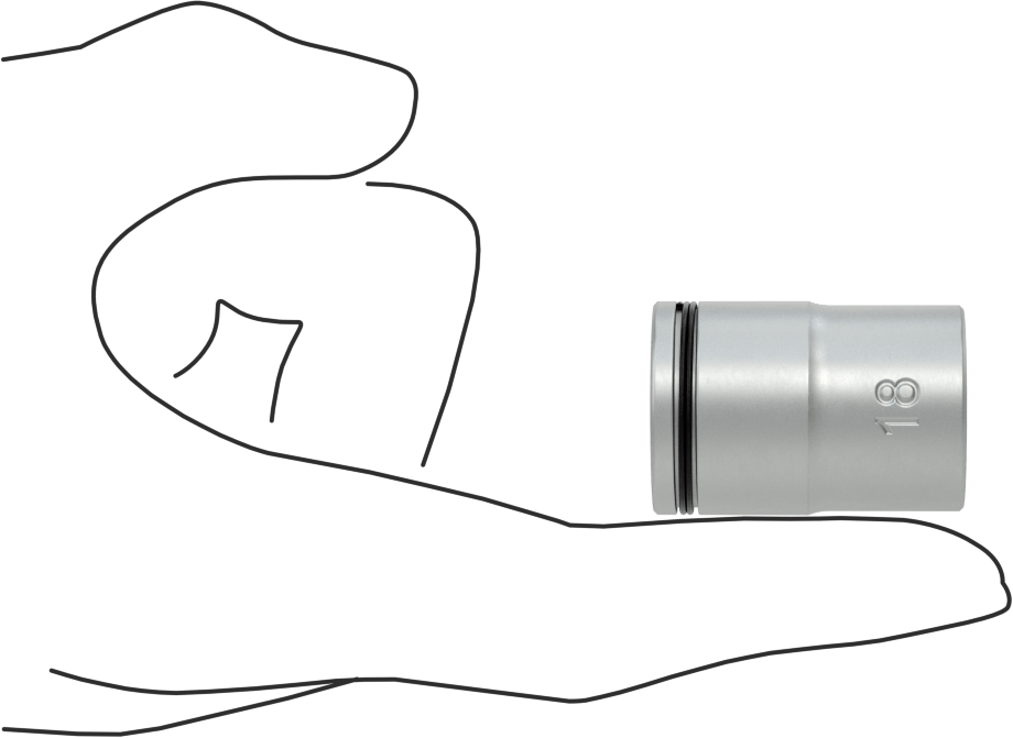 Bağlantı Elemanı Tutucu 6 Uçlu Lokma Anahtarı, 1/2" Kare Tahrik, 18 mm Tahrik Boyutu