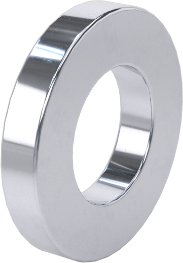 Parlak Dişsiz Ara Parçalar, 3/4" OD, 1/8" Uzunluk, 3/8" Vida Boyutu için