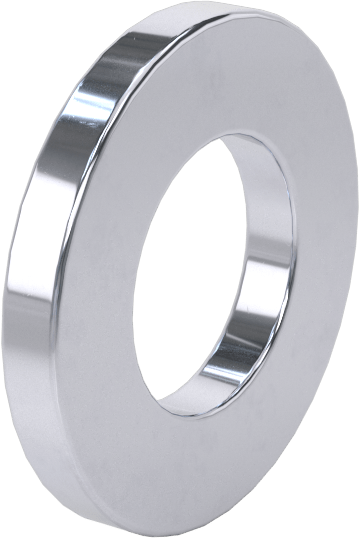 Parlak Dişsiz Ara Parçalar, 1" OD, 1/8" Uzunluk, 1/2" Vida Boyutu için