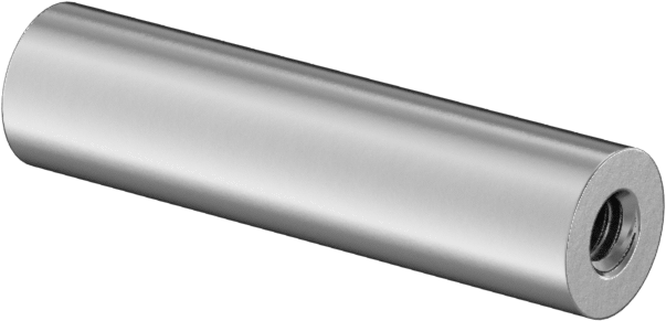 Dişli Yuvarlak Ayırıcı, Alüminyum, 1/8" OD, 1/2" Uzunluk, 0-80 Diş Boyutu