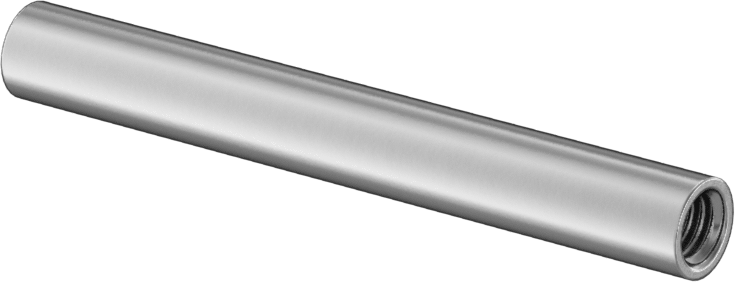Dişli Yuvarlak Ayırıcı, Alüminyum, 1/4" OD, 2" Uzunluk, 10-32 Diş Boyutu