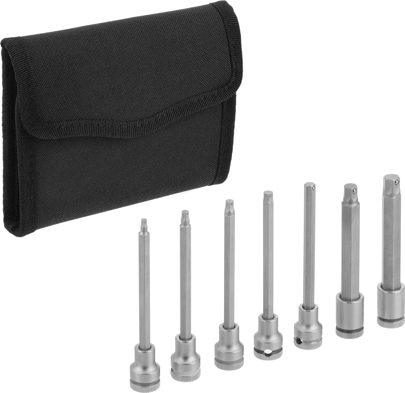 Bağlantı Elemanı Tutucu Altıgen Uçlu Soket Seti, 3/8" Kare Tahrik, 7 Parça