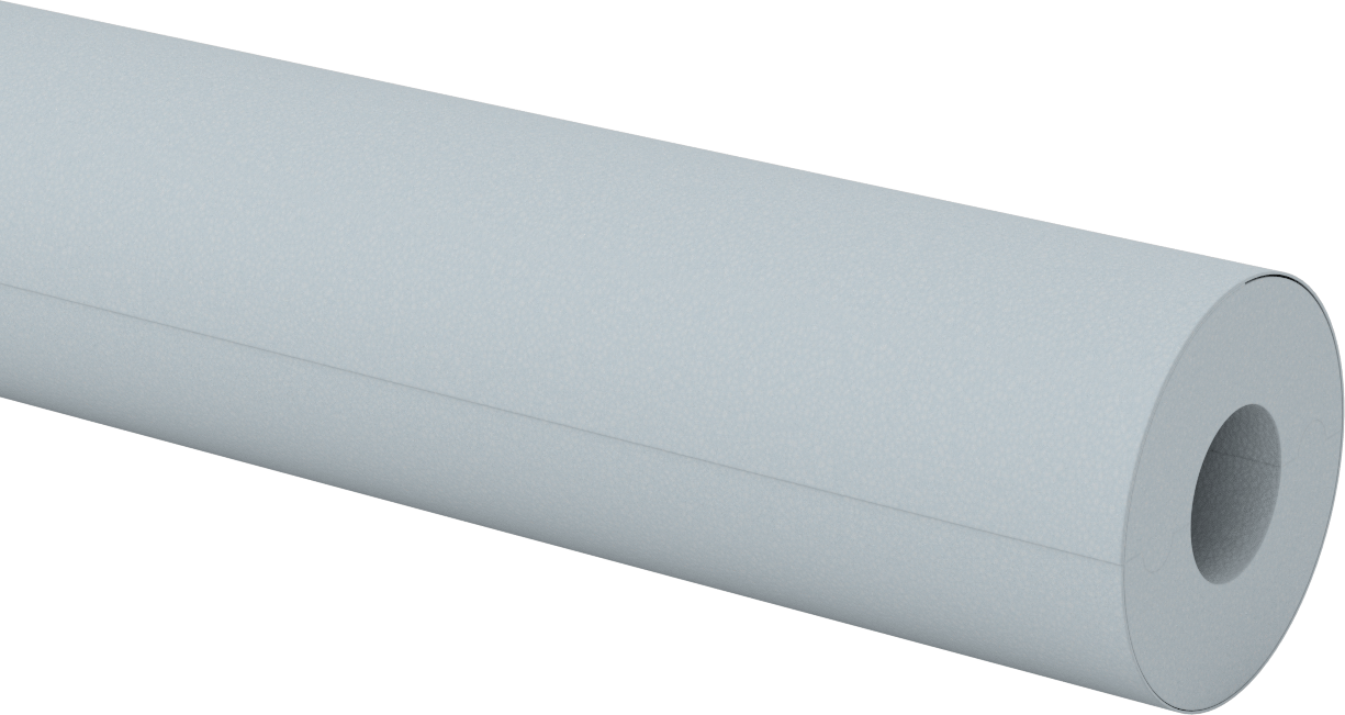 Temiz Oda Melamin Köpük Boru Yalıtımı, 1-3/8" İç Çaplı Boru, 4 Fit Uzunluk
