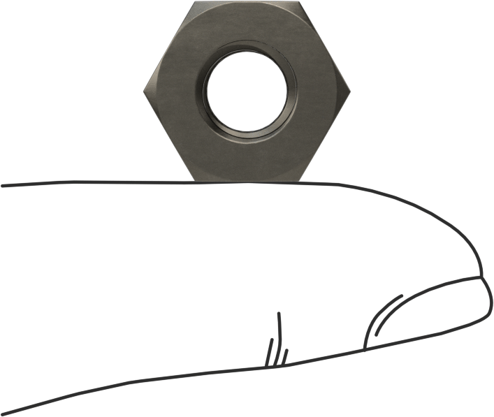 Çelik altıgen kaynak somunu, M8 x 1,25 mm Diş