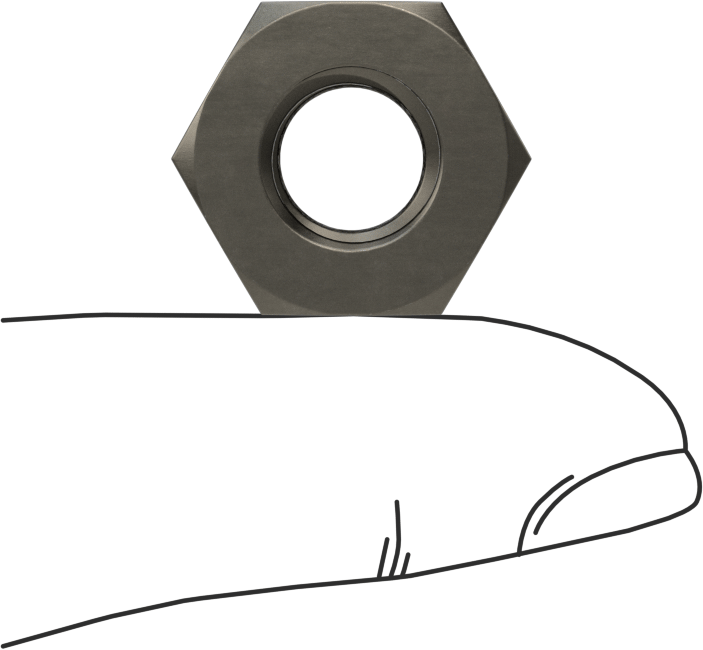 Çelik altıgen kaynak somunu, M10 x 1,5 mm Diş