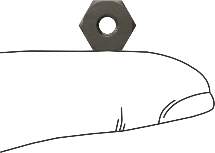 Çelik altıgen kaynak somunu, M4 x 0,7 mm Diş