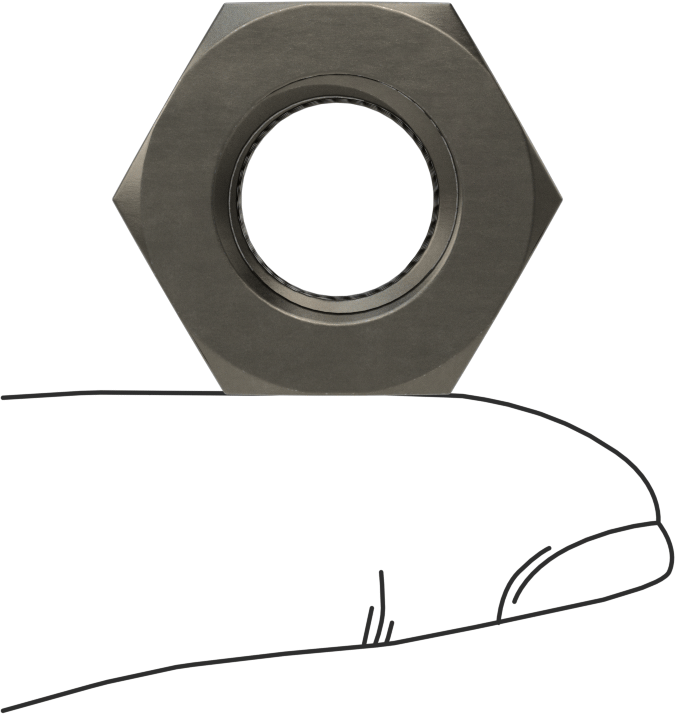 Çelik altıgen kaynak somunu, M14 x 2 mm Diş