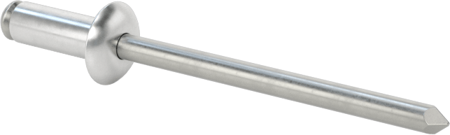 Yumuşak Malzemeler için Yüksek Mukavemetli Kör Perçinler, 1/8" Çap, 0,039“ ila 0,138” Malzeme Kalınlığı için