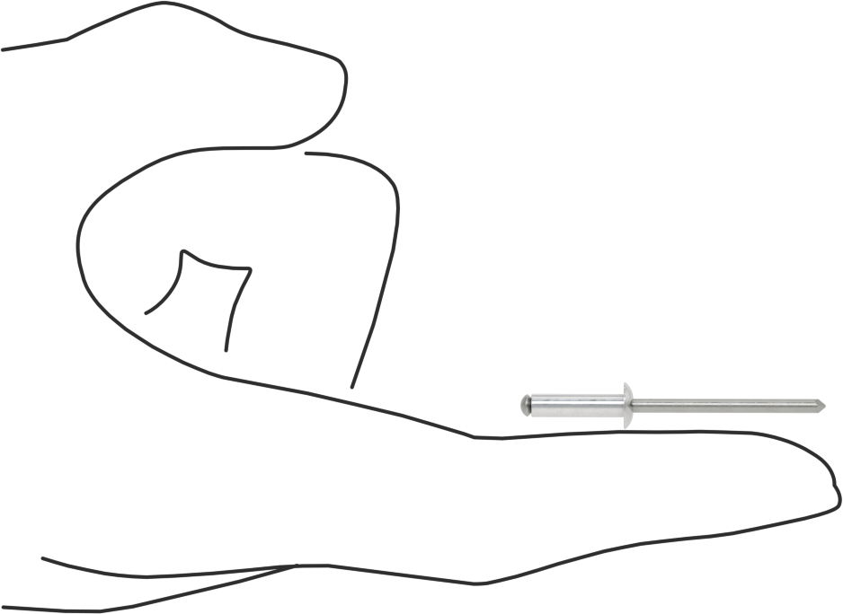 Yumuşak Malzemeler için Yüksek Mukavemetli Kör Perçinler, 1/8" Çap, 0,177“ - 0,276” Malzeme Kalınlığı için