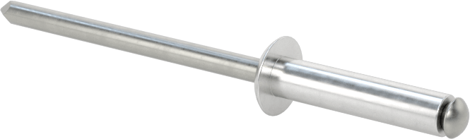 Yumuşak Malzemeler için Yüksek Mukavemetli Kör Perçinler, 1/8" Çap, 0,256“ ila 0,354” Malzeme Kalınlığı için