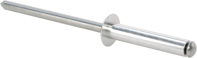 Yumuşak Malzemeler için Yüksek Mukavemetli Kör Perçinler, 1/8" Çap, 0,335“-0,433” Malzeme Kalınlığı için