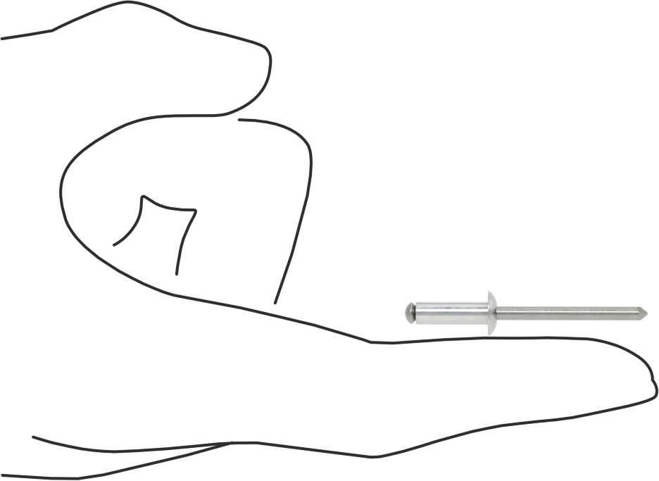 Yumuşak Malzemeler için Yüksek Mukavemetli Kör Perçinler, 5/32" Çap, 0,177“- 0,256” Malzeme Kalınlığı için