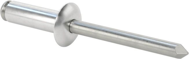 Yumuşak Malzemeler için Yüksek Mukavemetli Kör Perçinler, 3/16" Çap, 0,256“- 0,354” Malzeme Kalınlığı için