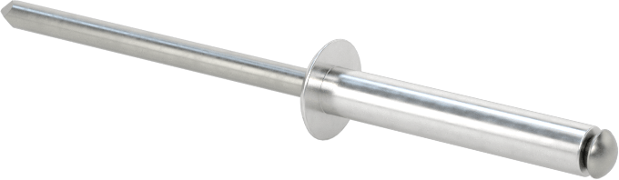 Yumuşak Malzemeler için Yüksek Mukavemetli Kör Perçinler, 1/8" Çap, 0,413“ ila 0,511” Malzeme Kalınlığı için
