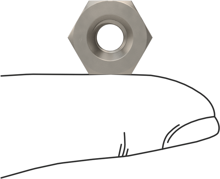 Titanyum Altıgen Kaynak Somunu, 1/4"-20 Diş Boyutu