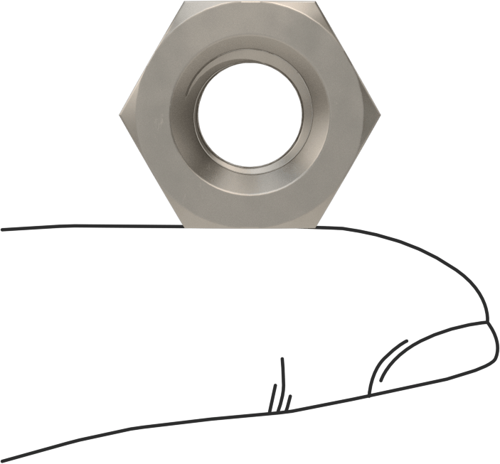 Titanyum Altıgen Kaynak Somunu, M10 x 1,5 mm Diş Boyutu