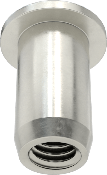 18-8 Paslanmaz Çelik Perçin Somunu, M4 x 0,7 mm Diş, 11 mm Uzunluk