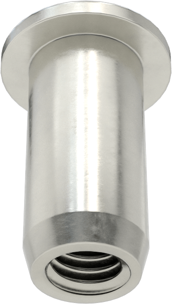 18-8 Paslanmaz Çelik Perçin Somunu, M4 x 0,7 mm Diş, 12,5 mm Uzunluk