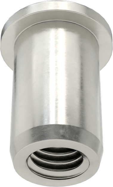 18-8 Paslanmaz Çelik Perçin Somunu, M6 x 1 mm Diş, 14,5 mm Uzunluk