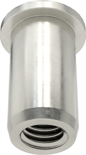 18-8 Paslanmaz Çelik Perçin Somunu, M6 x 1 mm Diş, 16,5 mm Uzunluk