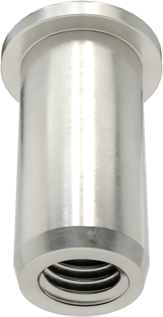 18-8 Paslanmaz Çelik Perçin Somunu, M6 x 1 mm Diş, 18,5 mm Uzunluk
