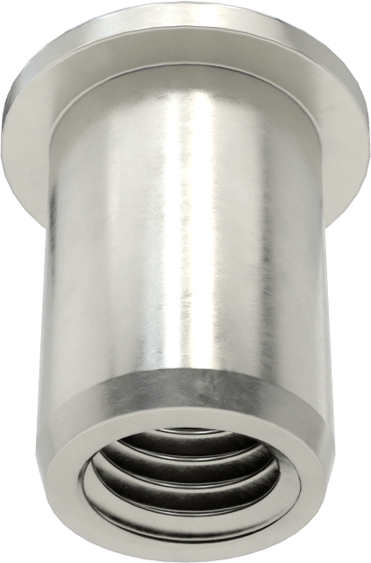18-8 Paslanmaz Çelik Perçin Somunu, M8 x 1,25 mm Diş, 16 mm Uzunluk