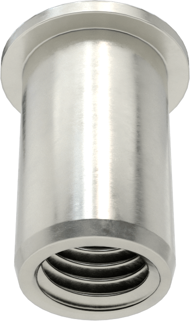 18-8 Paslanmaz Çelik Perçin Somunu, M10 x 1,5 mm Diş, 21,5 mm Uzunluk