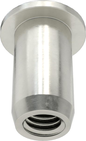 316 Paslanmaz Çelik Perçin Somunu, M4 x 0,7 mm Diş, 11 mm Uzunluk
