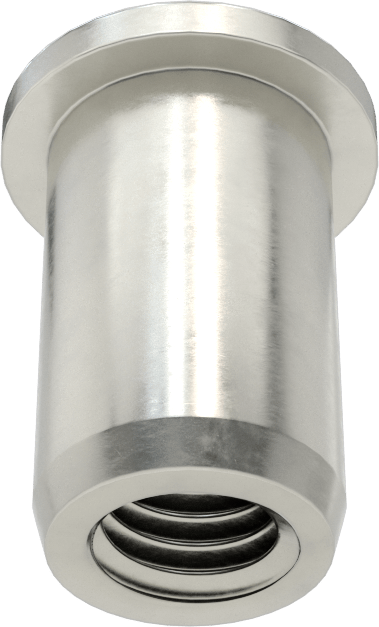 316 Paslanmaz Çelik Perçin Somunu, M6 x 1 mm Diş, 14,5 mm Uzunluk