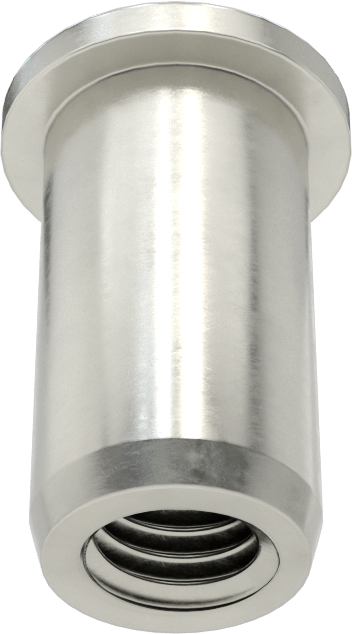 316 Paslanmaz Çelik Perçin Somunu, M6 x 1 mm Diş, 16,5 mm Uzunluk