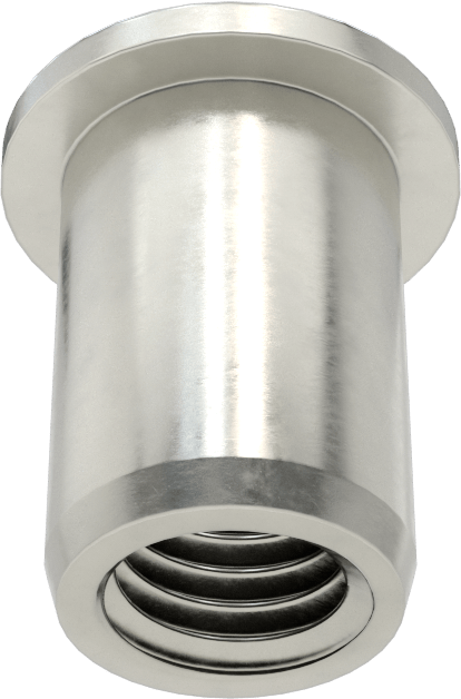 316 Paslanmaz Çelik Perçin Somunu, M8 x 1,25 mm Diş, 16 mm Uzunluk