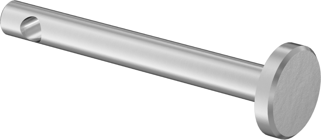 Yüksek Mukavemetli 17-4 PH Paslanmaz Çelik Çatal Pim, 1/8" Çap, 15/16" Kullanılabilir Uzunluk