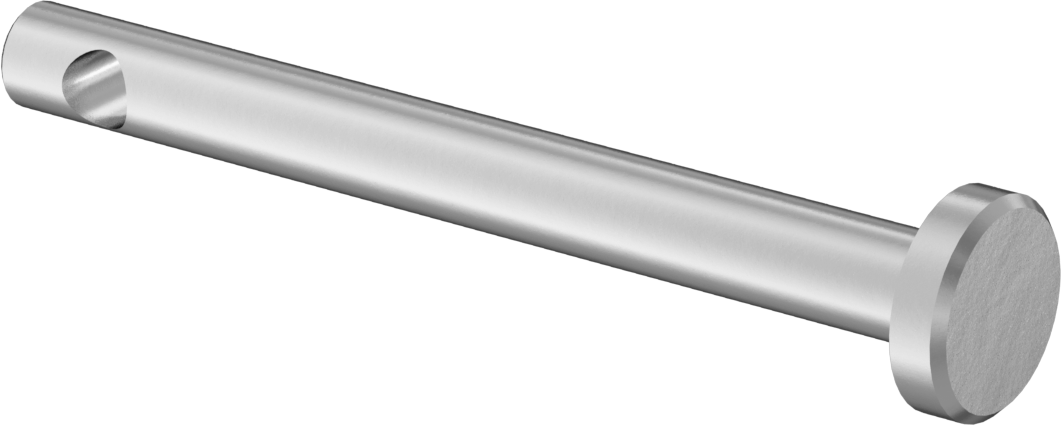Yüksek Mukavemetli 17-4 PH Paslanmaz Çelik Çatal Pim, 1/8" Çap, 1-1/16" Kullanılabilir Uzunluk