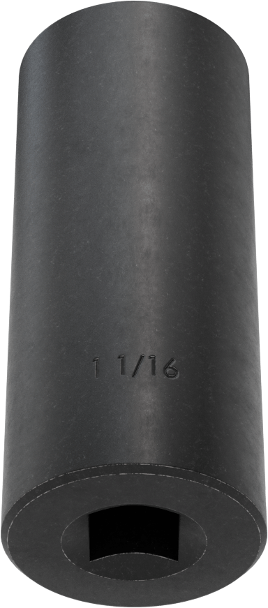 İnce Cidarlı 6 Uçlu Darbeli Lokma Anahtarı, 1/2" Kare Tahrik, 1-1/16" Boyut, 3-1/2" Toplam Uzunluk