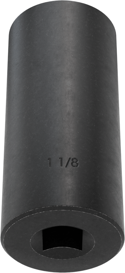 İnce Cidarlı 6 Uçlu Darbeli Lokma Anahtarı, 1/2" Kare Tahrik, 1-1/8" Boyut, 3-1/2" Toplam Uzunluk