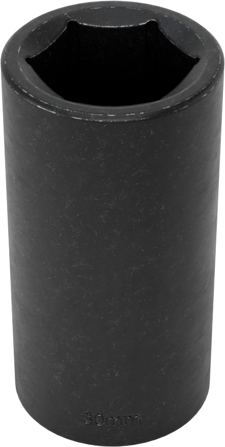 İnce Cidarlı 6 Uçlu Darbeli Lokma Anahtarı, 1/2" Kare Tahrik, 30 mm Boyut, 3-1/4" Toplam Uzunluk