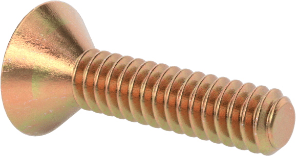 MIL. Spec. Alaşımlı Çelik Altıgen Soketli Düz Başlı Vida, Kadmiyum Kaplama, 4-40 Diş Boyutu, 1/2" Uzunluk