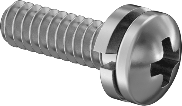 Yarık Kilit Pullu Çelik Silindir Başlı Vidalar, 4-40 Diş Boyutu, 3/8" Uzunluk