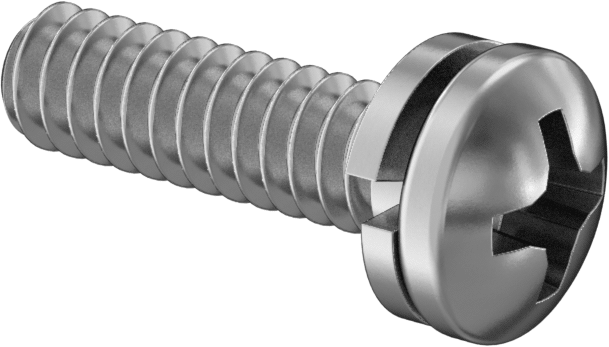 Yarık Kilit Pullu Çelik Silindir Başlı Vidalar, 6-32 Diş Boyutu, 1/2" Uzunluk
