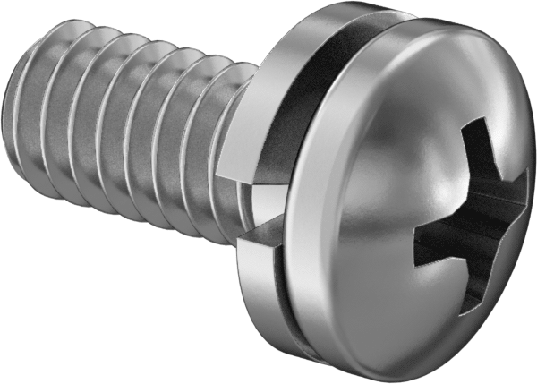 Yarık Kilit Pullu Çelik Silindir Başlı Vidalar, 8-32 Diş Boyutu, 3/8" Uzunluk