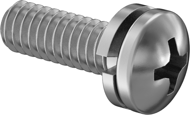 Yarık Kilit Pullu Çelik Silindir Başlı Vidalar, 8-32 Diş Boyutu, 1/2" Uzunluk