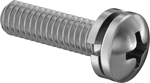 Yarık Kilit Pullu Çelik Silindir Başlı Vidalar, 8-32 Diş Boyutu, 5/8" Uzunluk