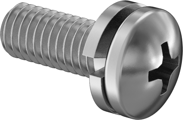 Yarık Kilit Pullu Çelik Silindir Başlı Vidalar, 10-32 Diş Boyutu, 1/2" Uzunluk