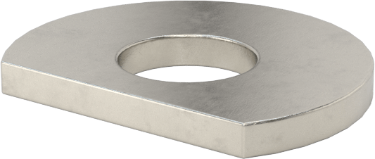 Klipsli Pul, 18-8 Paslanmaz Çelik, 1/4" Vida için, 0.281" ID, 0.75" OD