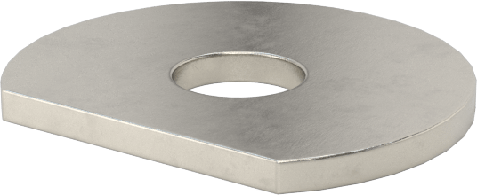 Klipsli Pul, 18-8 Paslanmaz Çelik, 1/4" Vida için, 0.281" ID, 1" OD