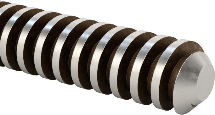 Alaşımlı Çelik Acme Kılavuz Vidası, Sol El, 3/8"-8 Diş Boyutu, 3 Fit Uzunluk
