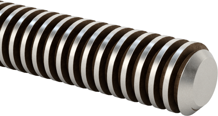 Alaşımlı Çelik Acme Kılavuz Vidası, Sol El, 3/8"-12 Diş Boyutu, 3 Fit Uzunluk