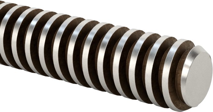 Alaşımlı Çelik Acme Kılavuz Vidası, Sağ El, 3/8"-10 Diş Boyutu, 3 Fit Uzunluk